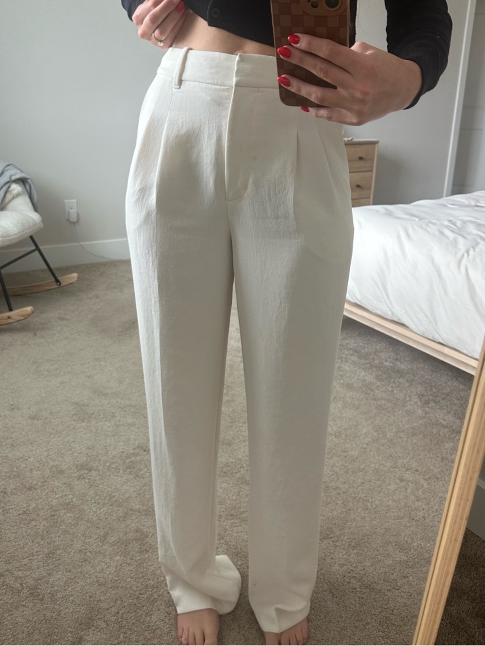 Aritzia effortless pants - white